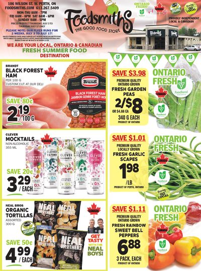 Foodsmiths Flyer July 3 to 17