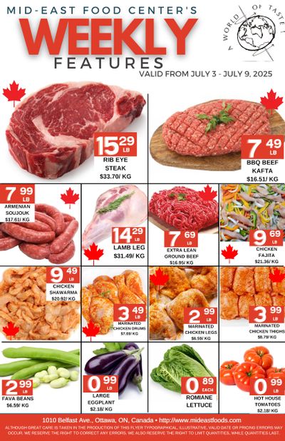 Mid-East Food Centre Flyer July 3 to 9