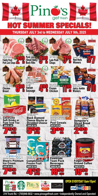 Pino's Flyer July 3 to 9