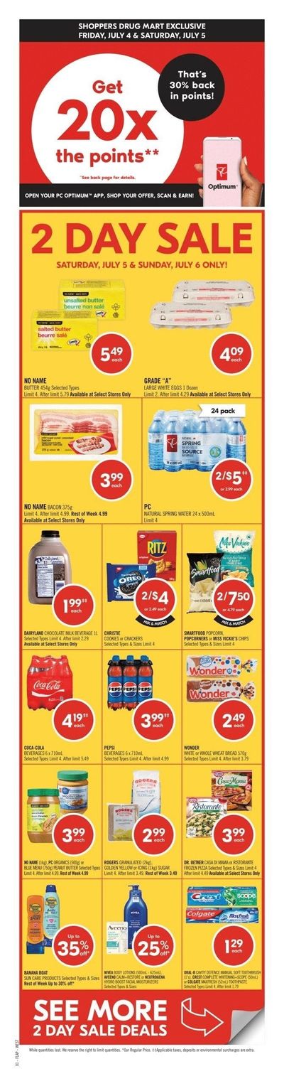 Shoppers Drug Mart (West) Flyer July 4 to 10