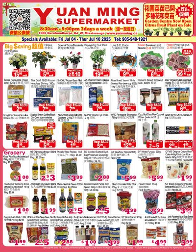 Yuan Ming Supermarket Flyer July 4 to 10