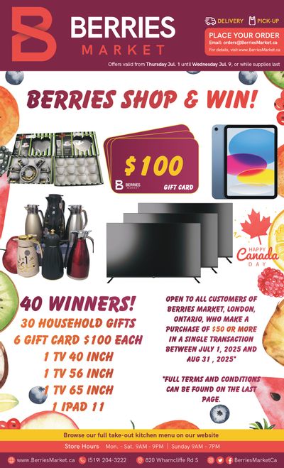 Berries Market Flyer July 1 to 9
