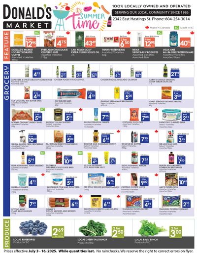 Donald's Market Flyer July 3 to 16
