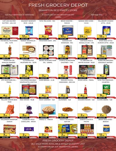 Fresh Grocery Depot Flyer July 3 to 9