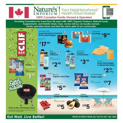 Nature's Emporium Bi-Weekly Flyer July 3 to 16