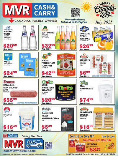 MVR Cash and Carry Flyer July 1 to 31