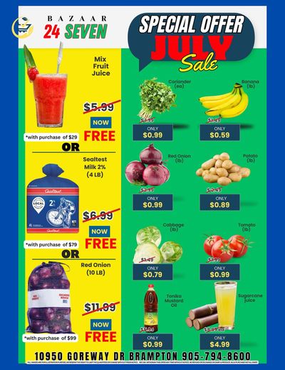 Bazaar 24 Seven Flyer July 1 to 31