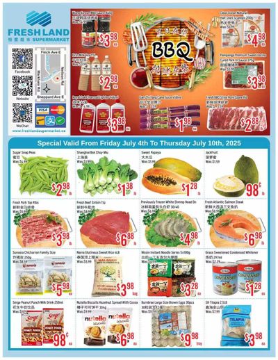 FreshLand Supermarket Flyer July 4 to 10 FreshLand Supermarket Flyer July 4 to 10