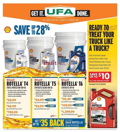 UFA United Farmers of Alberta Flyer August 15 to October 4