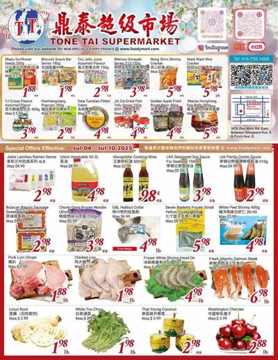 Tone Tai Supermarket Flyer July 4 to 10 Tone Tai Supermarket Flyer July 4 to 10
