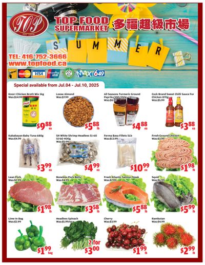 Top Food Supermarket Flyer June July 4 to 10 Top Food Supermarket Flyer June July 4 to 10