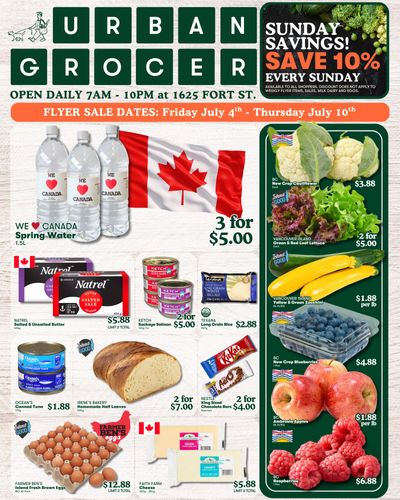 Urban Grocer Flyer July 4 to 10 Urban Grocer Flyer July 4 to 10