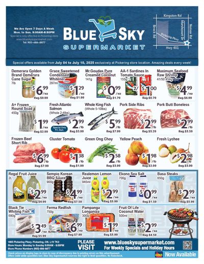 Blue Sky Supermarket (Pickering) Flyer July 4 to 10