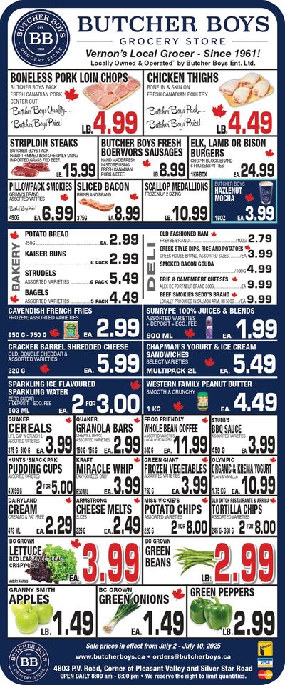 Butcher Boys Grocery Store Flyer July 2 to 10 Butcher Boys Grocery Store Flyer July 2 to 10