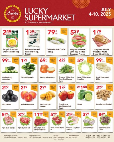 Lucky Supermarket (Winnipeg) Flyer July 4 to 10 Lucky Supermarket (Winnipeg) Flyer July 4 to 10