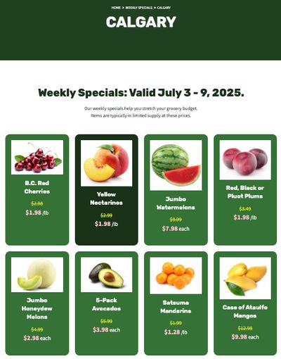 H&W Produce Flyer July 3 to 9