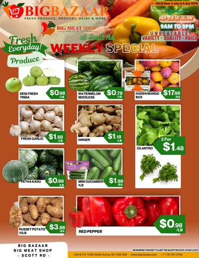 Big Bazaar Canada Flyer July 4 to 9