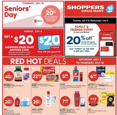 Shoppers Drug Mart Canada: 20x The PC Optimum Points Today Only + $20 Savings Card When You Spend $75 July 6th + More Shoppers Drug Mart Canada: 20x The PC Optimum Points Today Only + $20 Savings Card When You Spend $75 July 6th + More