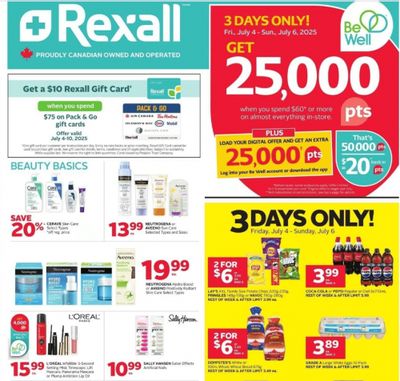 Rexall Canada: Get a $10 Rexall Gift Card When You Spend $75 on Pack & Go Gift Cards Rexall Canada: Get a $10 Rexall Gift Card When You Spend $75 on Pack & Go Gift Cards