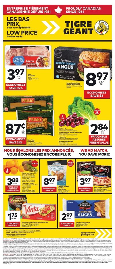 Tigre Géant Flyer July 9 to 15