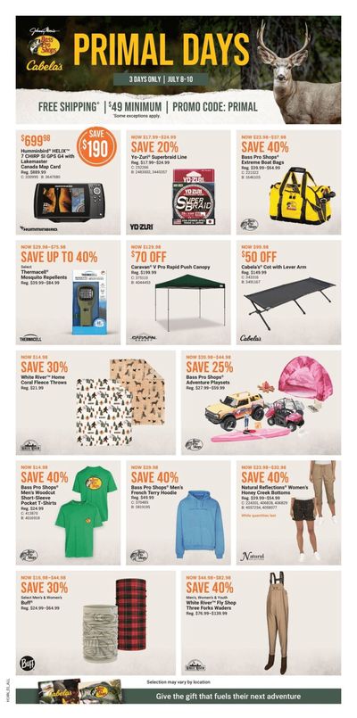 Cabela's Flyer July 8 to 10 Cabela's Flyer July 8 to 10