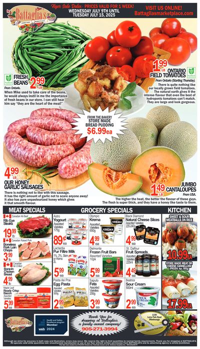 Battaglia's Marketplace Flyer July 9 to 15 Battaglia's Marketplace Flyer July 9 to 15