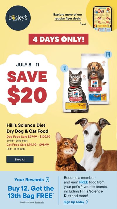 Bosley's by PetValu Flyer July 8 to 11