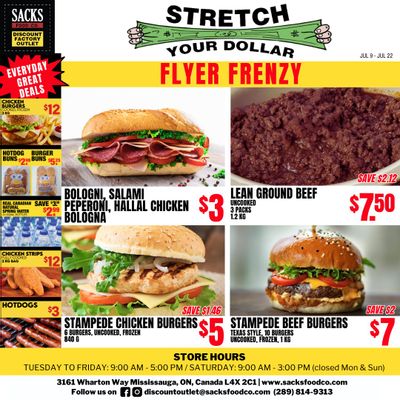 Sacks Food Co. Flyer July 9 to 22