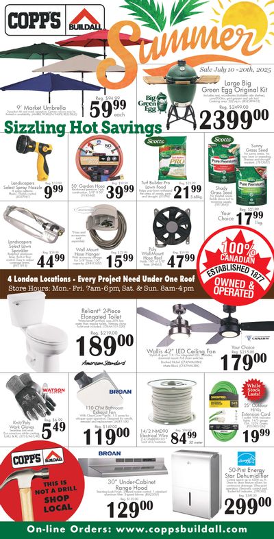 COPP’s Buildall Flyer July 10 to 20