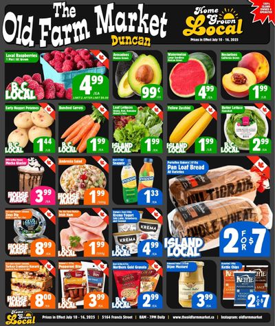 The Old Farm Market (Duncan) Flyer July 10 to 16