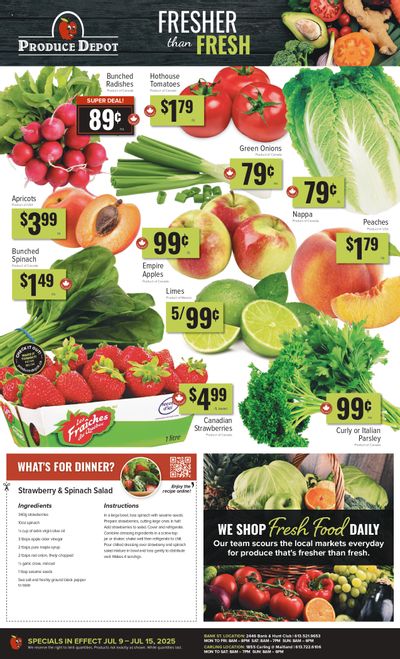 Produce Depot Flyer July 9 to 15