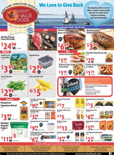 Tru Value Foods Flyer July 9 to 15