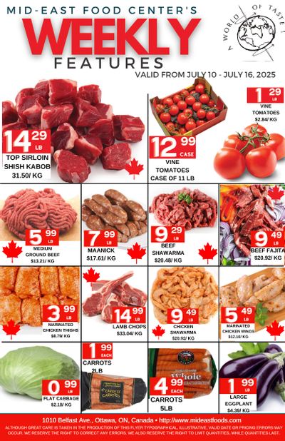 Mid-East Food Centre Flyer July 10 to 16