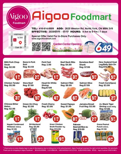 Aigoo Foodmart Flyer July 11 to 17