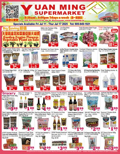 Yuan Ming Supermarket Flyer July 11 to 17