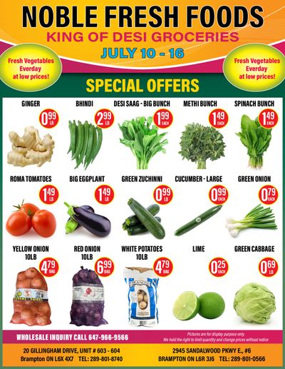 Noble Fresh Foods Flyer July 10 to 16