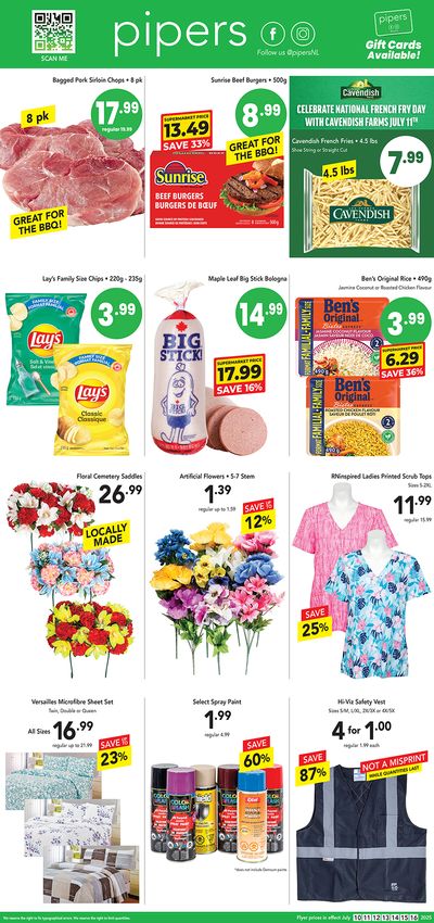 Pipers Superstore Flyer July 10 to 16
