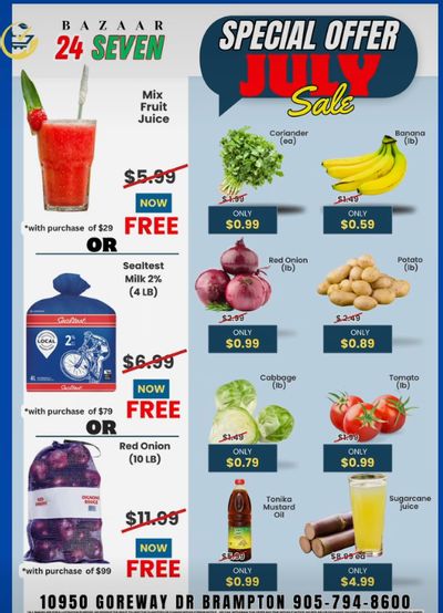 Bazaar 24 Seven Flyer July  11 to 14