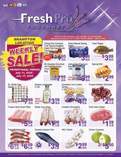 FreshPro Foodmart (Brampton) Flyer July 11 to 17