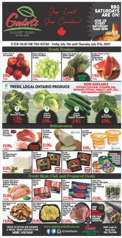 Galati Market Fresh Flyer July 4 to 17