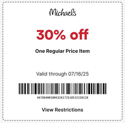 Michael's Coupon July 11 to 16