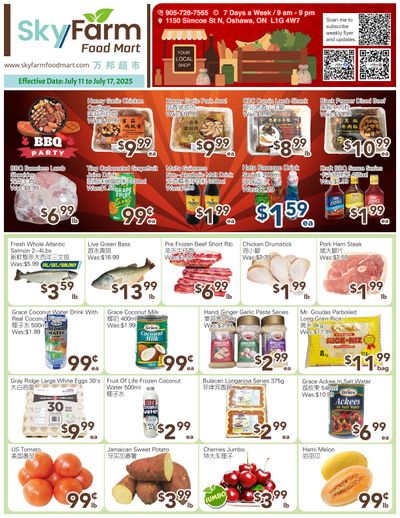 SkyFarm Food Mart Flyer July 11 to 17