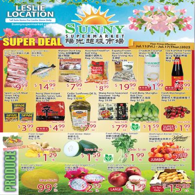 Sunny Supermarket (Leslie) Flyer July 11 to 17