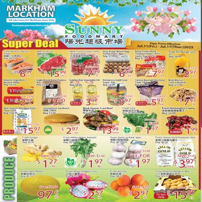 Sunny Foodmart (Markham) Flyer July 11 to 17