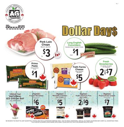 AG Foods Flyer July 11 to 17