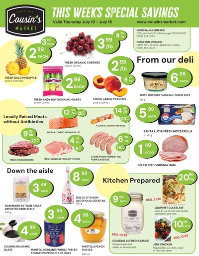 Cousin's Market Flyer July 10 to 15