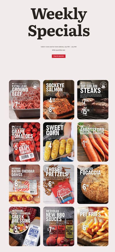 Meridian Farm Market Flyer July 10 to 16