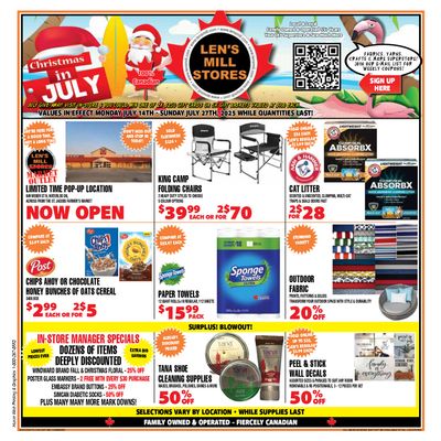 Len's Mill Stores Flyer July 14 to 27