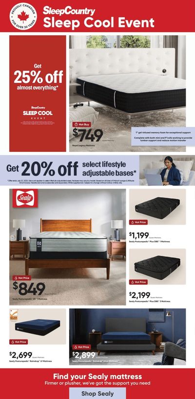 Sleep Country Flyer July 17 to 22