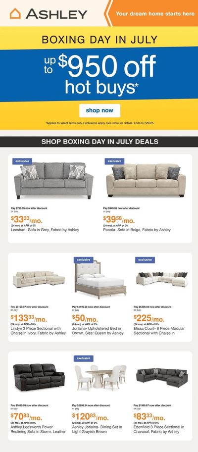 Ashley HomeStore Flyer July 16 to 29